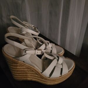 Saint LaurentTribute Leather Espadrilles Platform  Size 38EU